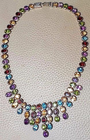 Ketten: Multi Edelstein Halskette / 925 Sterling Silber – Neu (gemäss Beschreibung) aus Unterentfelden von LookoutMt