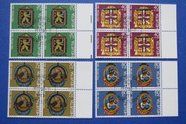 Viererblock-Serie Pro Patria 1983 mit Stempel ZÜRICH