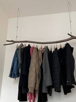 Handcrafted natural branch rack
