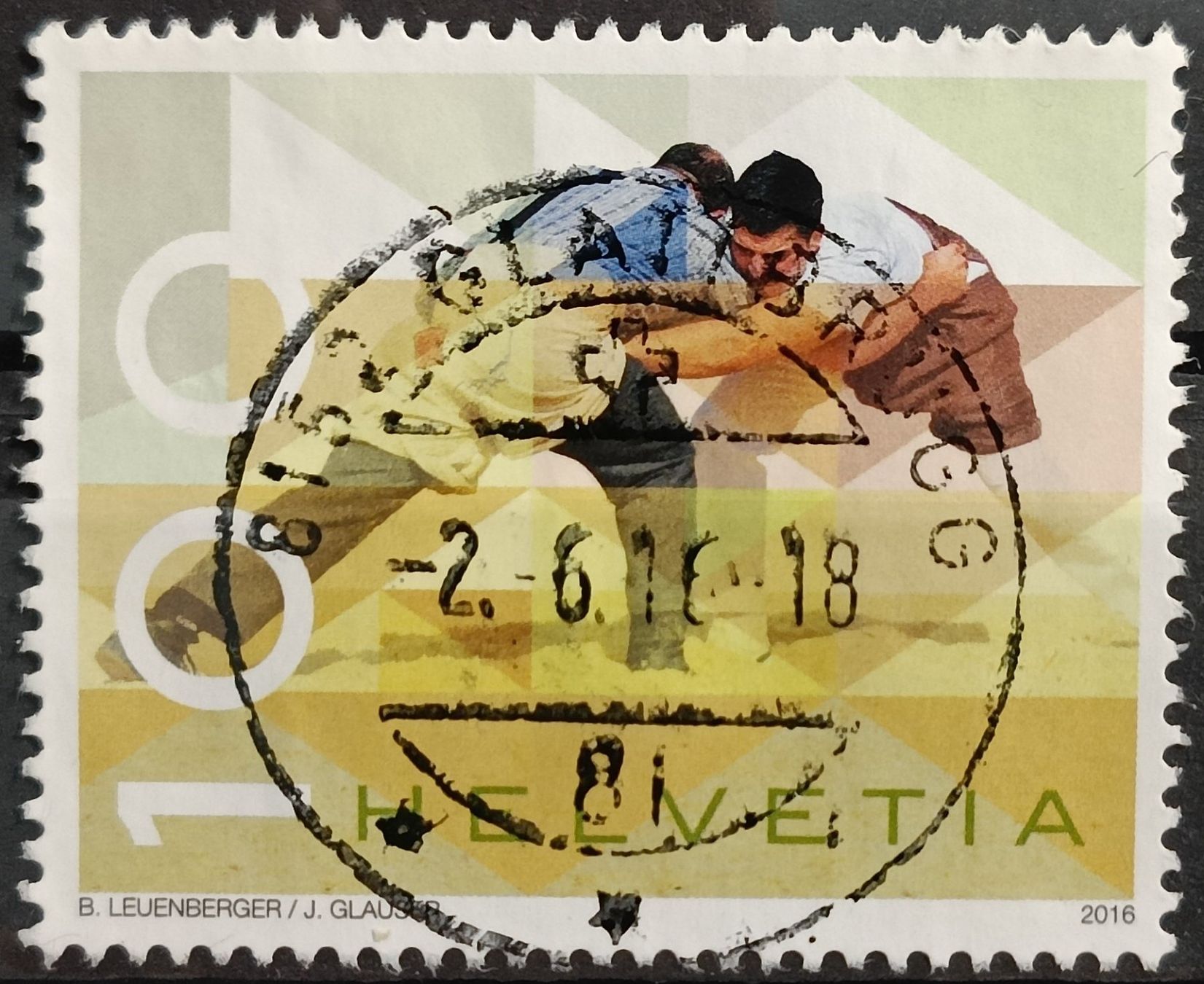 Tous les timbres: 2016 Schwingen Top Stempel – D'occasion à Dübendorf par goeggi79