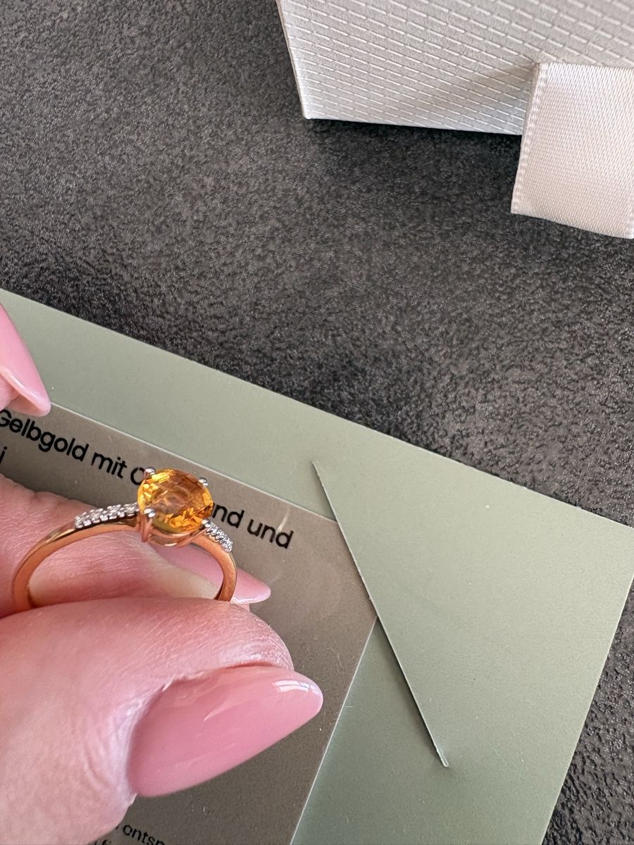 Anelli: Citrin/Diamant Ring GR52 Fabrikneu – Nuovo e nell'imballaggio originale da Fehren venduto da Frischki 7