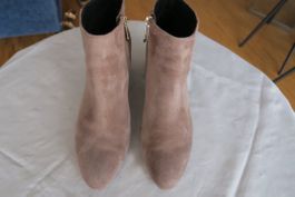 Bottine daim beige clair