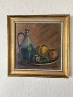 Nature morte classique, peinture à l'huile encadrée.