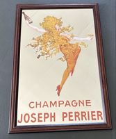 Werbespiegel Joseph Perrier Champagner Vintage Deko 51x34cm