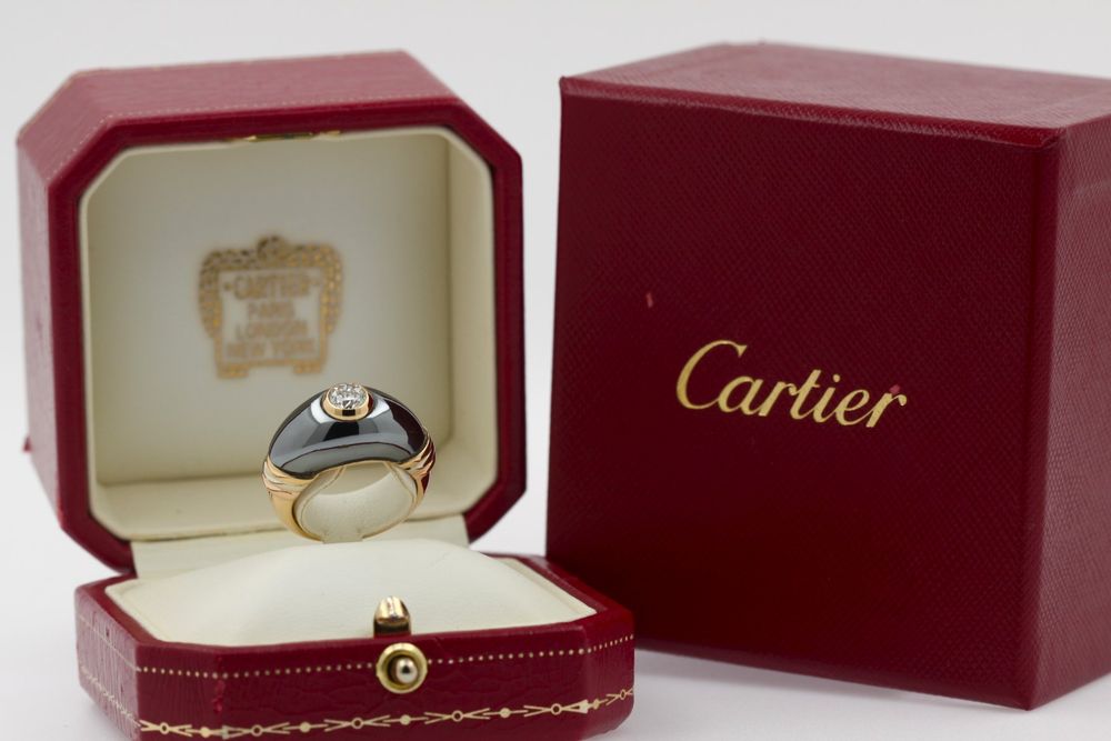 CARTIER Panthere Silverium Ring 0.60ct Ultra Rare 18K *S3905 | Kaufen ...