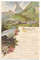 Zermatt Lithografie