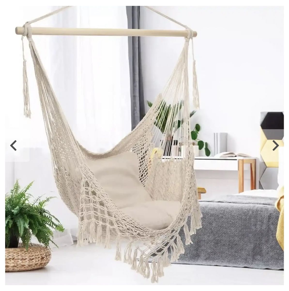Poltrone pensili da giardino: Boho Hängeliege Makramee Schaukel – Nuovo (secondo la descrizione) da Mels venduto da Atelier-Ale 1