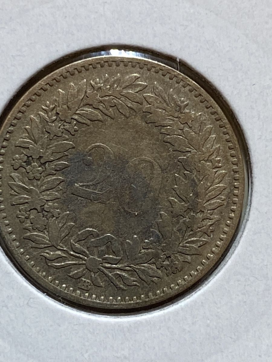 Tutti le monete: Suisse - 20 centimes - 1850 - AG  – Usato da Payerne venduto da Mike1682 1