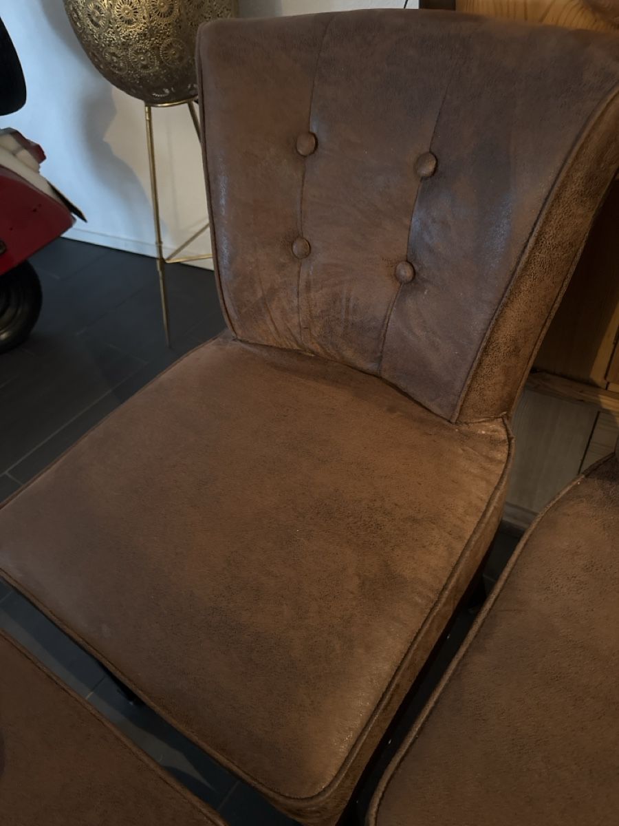 Sedie: Stühle braun 4er Set Stile Chesterfield – Usato da Vogelsang AG venduto da ilj_c88b 3