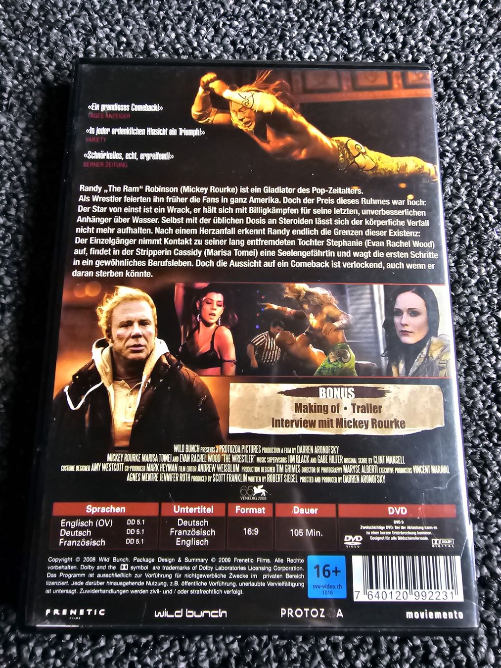 Tutti i DVDs: DVD The Wrestler (19923) – Usato da Ruswil venduto da jan_bxl5 1