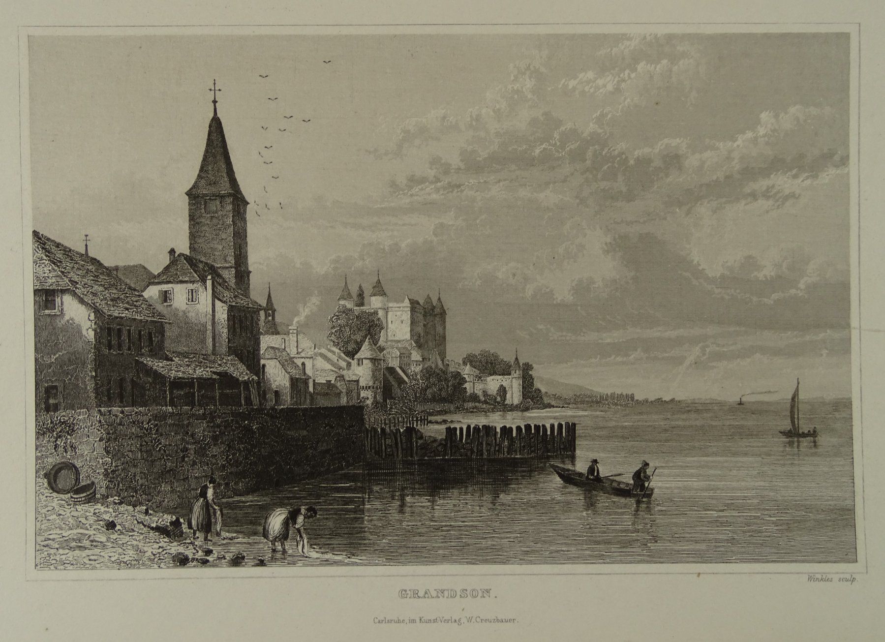 Incisioni: GRANDSON, STAHLSTICH 1836/1838 – Usato da Grüningen venduto da Kartensammler 1