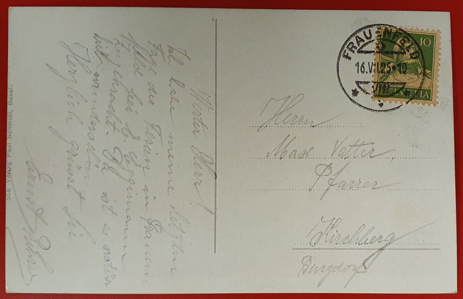 Cartoline postali: Frauenfeld 1925 - Bahnhofplatz – Usato da Kreuzlingen venduto da Rschweiz1 1
