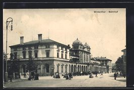 AK Winterthur, Bahnhof, 1910