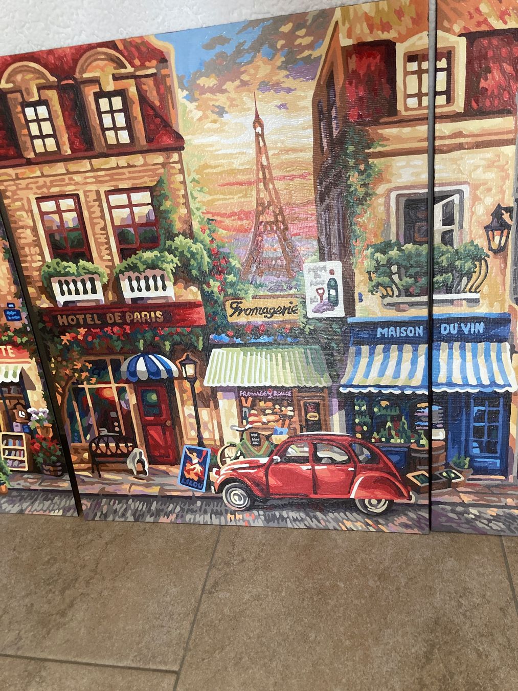 Gemälde: Bild/Gemälde, 3-teilig, "Paris Nostalgie" – Gebraucht aus Gelterkinden von froggy80 2