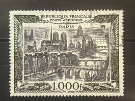 () Vue de Paris Poste Aérienne 1950 Oblitéré