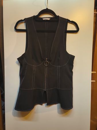 Schickes schwarzes H&M Top mit Zipper - ca Grösse 40