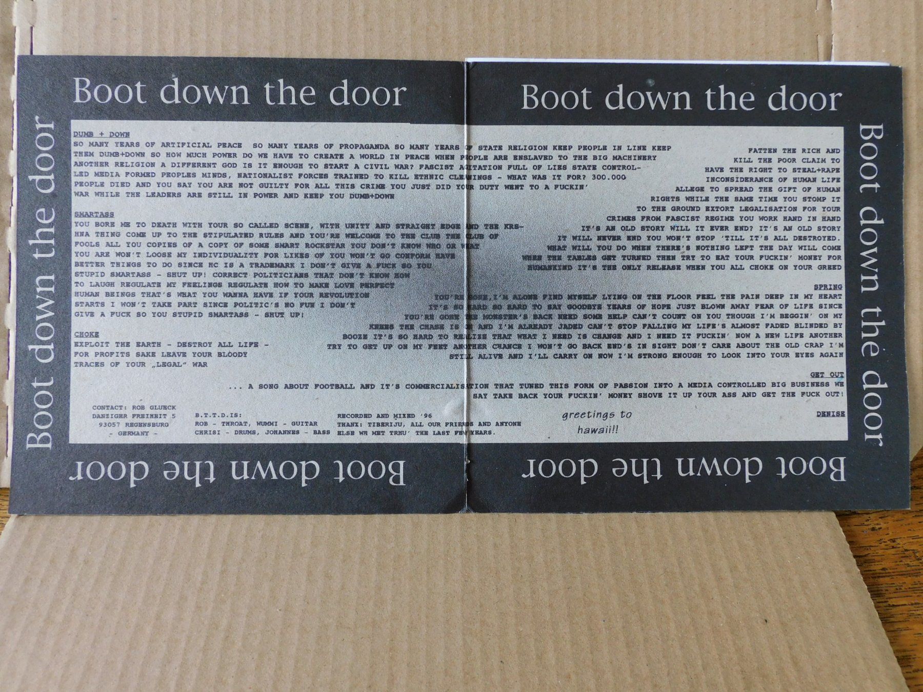 Dischi in vinile: Boot Down The Door – Usato da Emmenbrücke venduto da lamorak 2