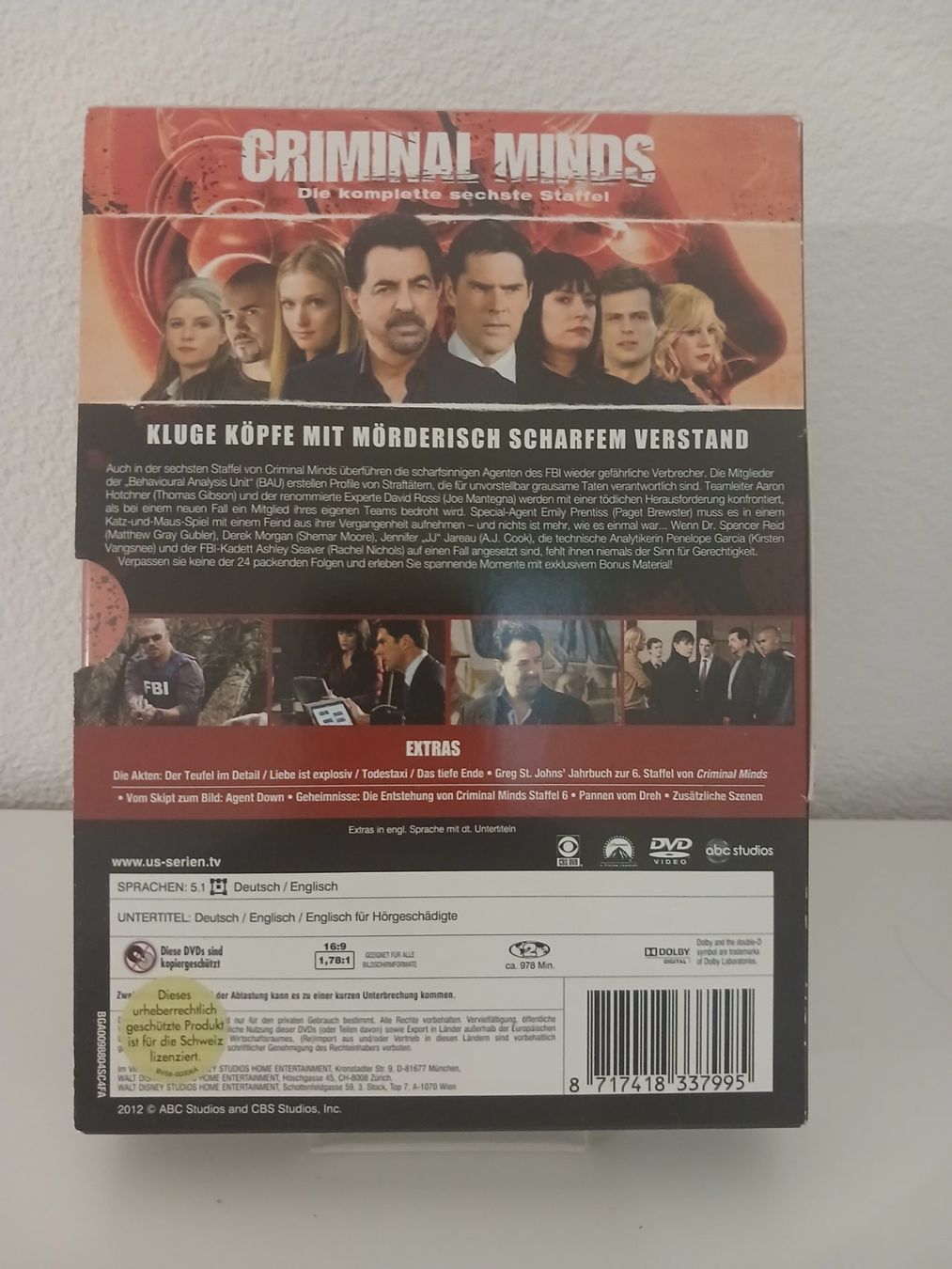 Tutti i DVDs: Criminal Minds-Staffel 6 – Usato da St. Margrethen SG venduto da SamusAran 1