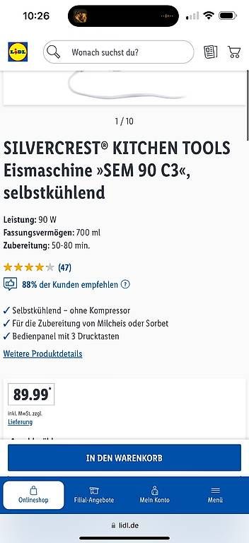 Appareils de cuisine: Glacemaschine/Eismaschine – Neuf (Voir description) à Winterthur par ele_58r8 2