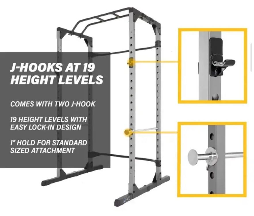 DTX Fitness Squat Rack Power Cage With Pull Up Bar