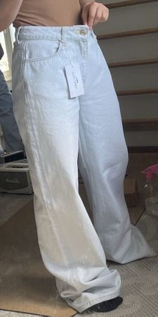 Toni Garrn Jeans light wash wide leg Gr 38 neu