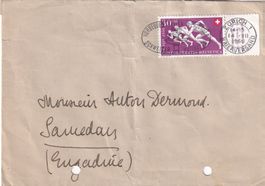 Pro Patria B 49 auf Brief von Zürich 1 nach Samedan.