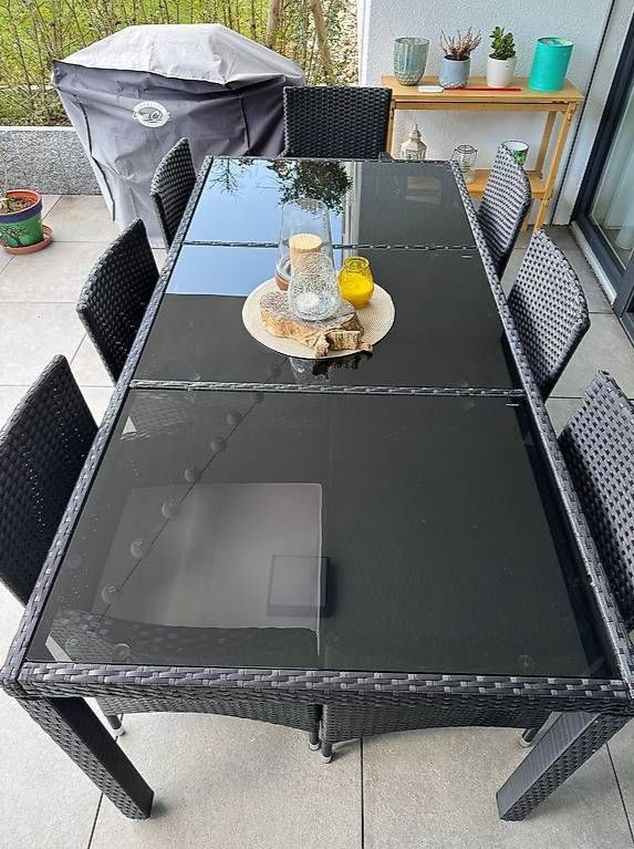 Set di tavolo e panche: Gartenmöbel Set Rattanoptik mit Tisch gebraucht – Usato da Rüti ZH venduto da brezni-69 1