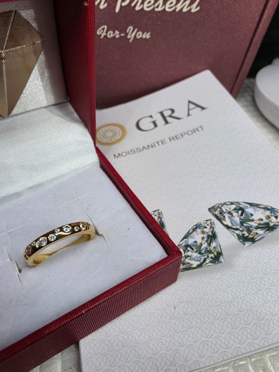 Ringe: Bague argent avec diamants de moissanite certifiés GRA – Neu und originalverpackt aus Reconvilier von Tsma67 7