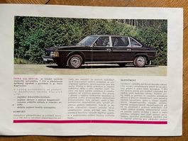 TATRA 613 SPECIAL Prospekt-Blatt Tschechoslowakei CSSR - RAR