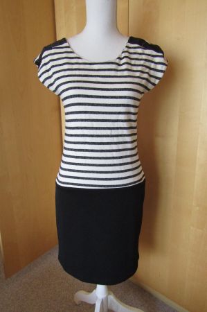 ❣️ KLEID VON NAFNAF, GR. S, BEIGE/SCHWARZ