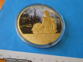 vergoldete Medaille 70 mm PP, Sonderbundskrieg 1847