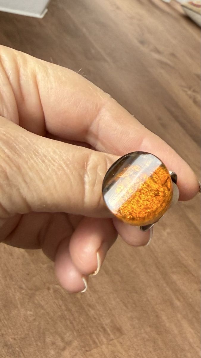 Anelli: Einzigartiger Ring mit grossem Bernstein.💍🧡 – Nuovo e nell'imballaggio originale da Ebikon venduto da elischka 3