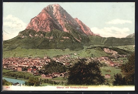 Ansichtskarten: Glarus, Gesamtansicht mit Vorderglärnis – Gebraucht aus Berlin von bartko-reher