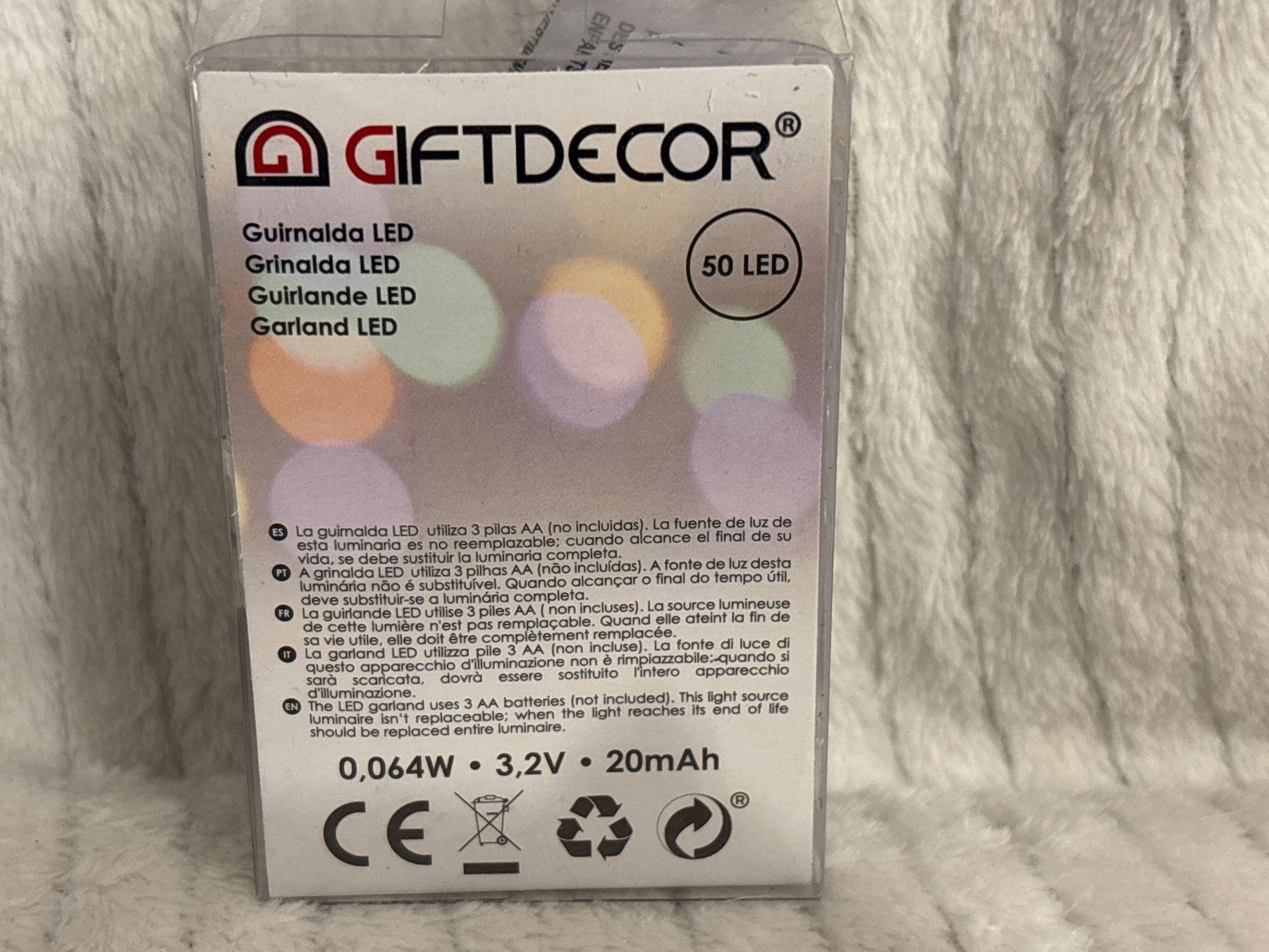Ghirlande e barre luminose: Multicolor LED Lichterkette, 50 Lichter – Nuovo e nell'imballaggio originale da Oberegg venduto da MR-shop 1