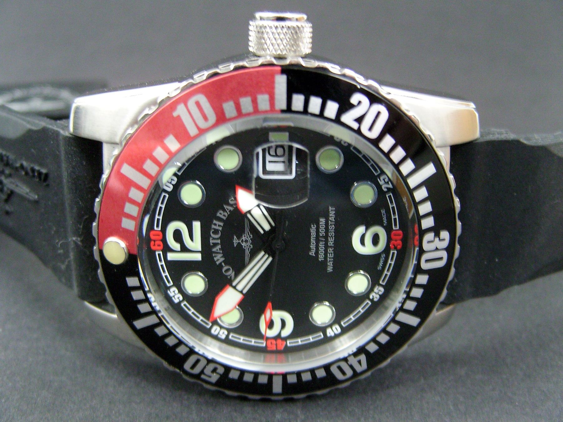 Zeno Orologi: Neue Airplane Diver Automatic Numbers, black/red – Nuovo e nell'imballaggio originale da Mels venduto da niezie2002 9