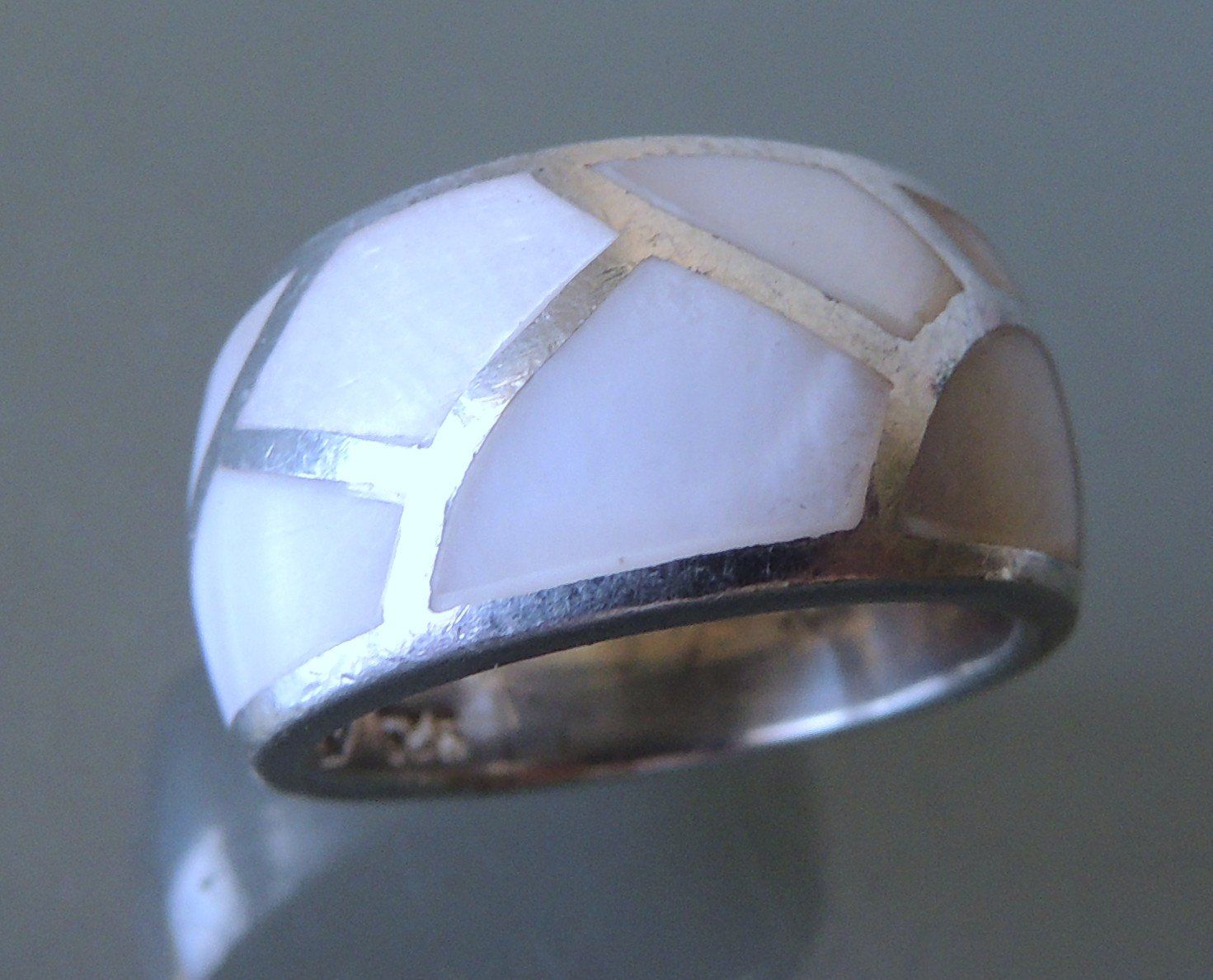 Anelli: Perlmutt Silber 925 Fingerring Gr. 51 – Usato da Waldenburg venduto da schaller707