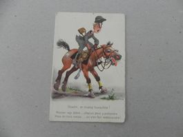 CH Humor Motiv Karte Miltär Rueblikarte Bären Katzen 1940