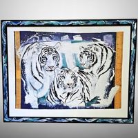 🐯Kraft der Wildnis: Rolf Knie – Weisse Tiger im Rahmen!🎨