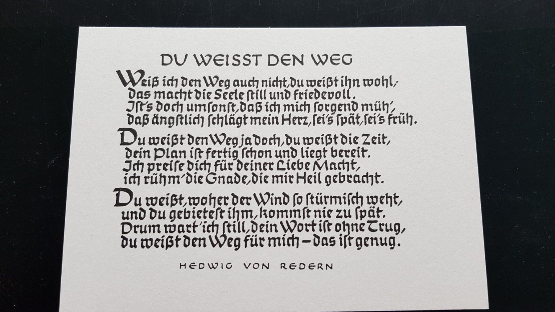 Karten: Du weisst den Weg - Hedwig von Redern - GRATIS – Neu (gemäss Beschreibung) aus Spiegel b. Bern von Gudi8