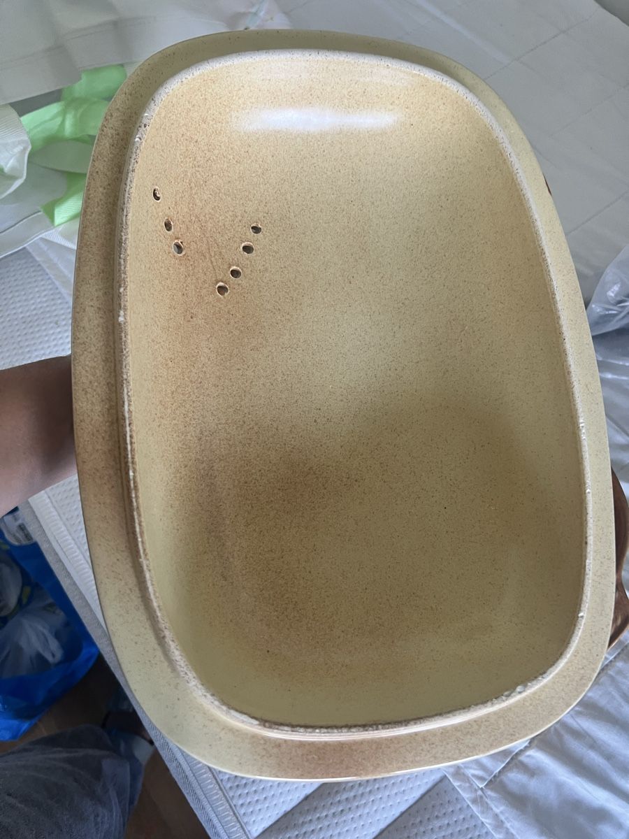 Elettrodomestici da cucina: Ceramic Baking Dish with Lid, Wheat Pattern, Brown Beige – Nuovo (secondo la descrizione) da Zürich venduto da ginag2684 2