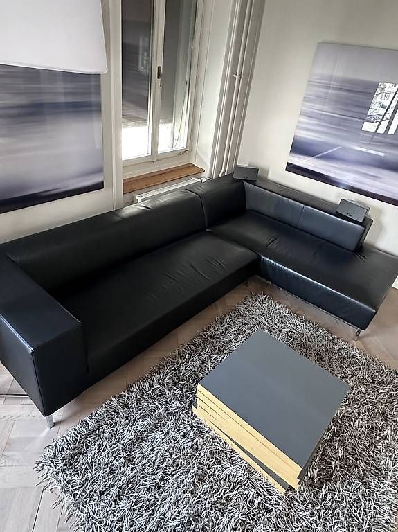 Divani: Hochwertiges schwarzes Leder-Ecksofa  Designerstück – Usato da Zürich venduto da idu_pjs7 3
