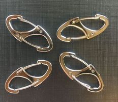 Schlüsselanhänger Karabiner Chrom 4 Stk.