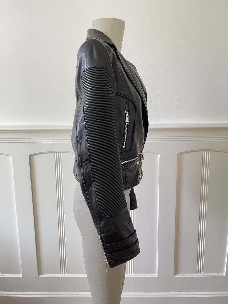 Jacken: Wandelbare Biker-Bolero-Lederjacke, Gr. M – Neu (gemäss Beschreibung) aus Zürich von Balanca 3