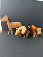 Antike Holz Spielzeug Tiere