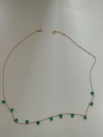 750 18K Collier v. La Brune & La Blonde grüner Onyx