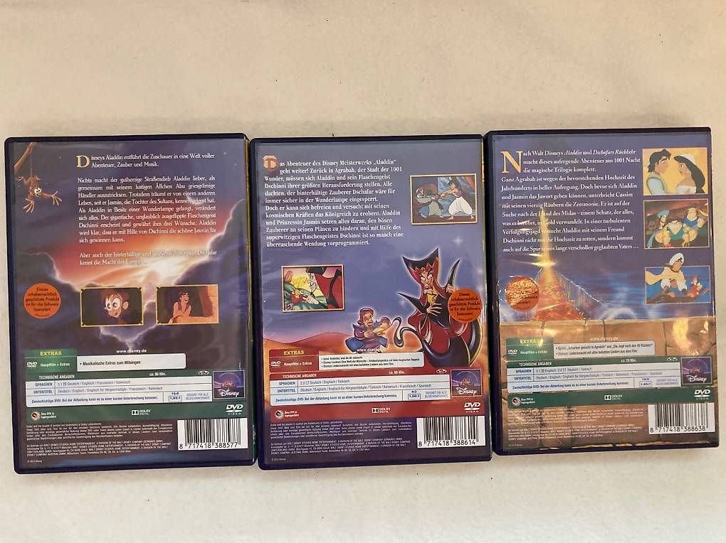 Tutti i DVDs: 3 DVDs Disney Aladdin Die Trilogie – Usato da Jona venduto da Andi797 2