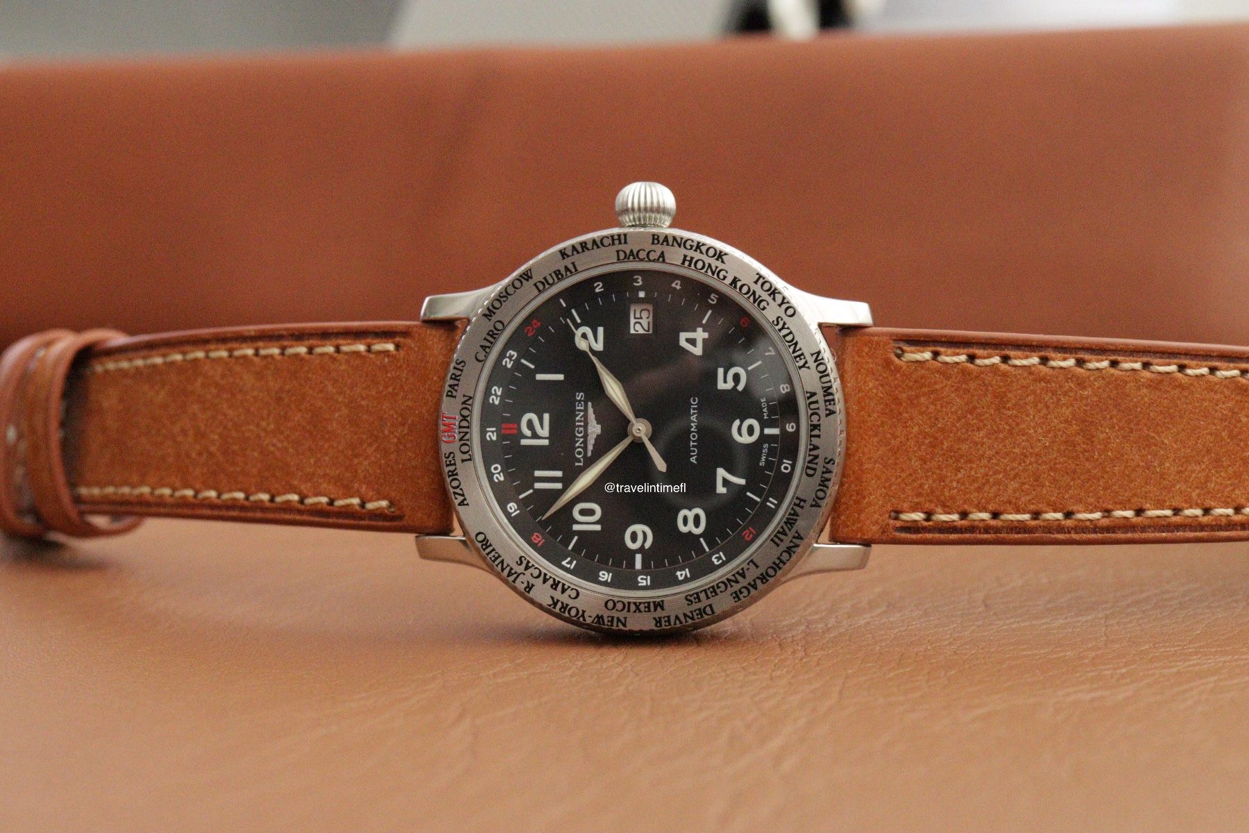 Longines Uhren: Longines Lindbergh Worldtimer Swissair - Full Set – Neu (gemäss Beschreibung) aus Schaanwald von travelintime01