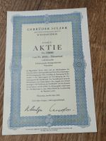 Historisches Wertpapier Gebrüder Sulzer AG Winterthur 1943