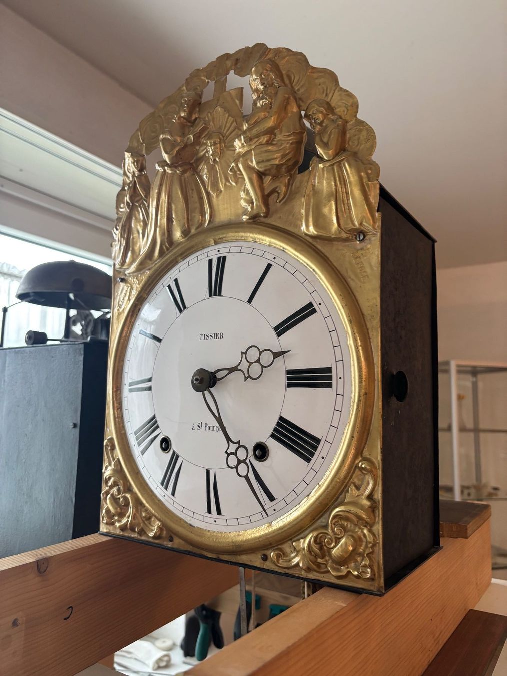 Orologi: Antike Wanduhr TISSIER, Morez, Comtoise – Usato da Oberdorf BL venduto da piano29mar 5