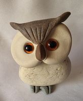 Eule Figur Naturstein Handgemacht einzigartig siehe Foto